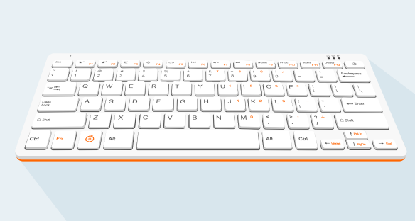 White Keyboard coumputer